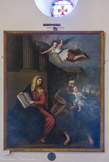 <center>L'église Saint Martin.</center>  Tableau dit de l'éducation de la Vierge ou de la Sainte Famille : copié en 1837 par Fidèle Patritti d'après une toile de Reynaud Levieux, célèbre peintre du XVIIe siècle, et qui se trouve à l'église Saint-Sauveur de Manosque.