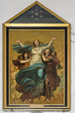 Assomption. Tableau peint par Karl Cartier et acheté par l'Etat en 1884. Il s'agit d'une copie fidèle du tableau de Pierre-Paul Prud'hon peint vers 1819 et actuellement conservé au Louvre, où il est entré en 1848. Assomption : la Vierge, les bras écarté, les paumes tournées vers le ciel, les yeux levés, s'élève soutenue par une cohorte d'anges aptères.