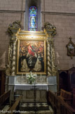 En 1631 Mimault fut à nouveau sollicité pour le retable du Rosaire. La vierge couronnée par deux anges tend le rosaire à Saint Dominique et Sainte Catherine de Sienne.  Au centre, agenouillée au pied de la vierge, Louis XIII. Il manque la partie haute, ce qui permet de voir le vitrail qui représente Notre-Dame de Lourdes.