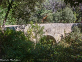 <center>Lurs.</center> Pont romain sur le Buès. Le pont est construit pour donner passage à la voie Domitienne, entre Segustero (Sisteron) et Alaunium (chapelle Notre-Dame-des-Anges de Lurs), peu avant le point où elle quittait la vallée de la Durance pour se diriger vers Apta Julia, à un endroit où le torrent du Buès conflue avec la Durance et crée un petit marécage.