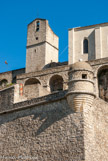 <center>La Citadelle.</center> Echauguette de la deuxième enceinte (XVIe s.) avec le donjon.