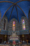 <center>Thorame Haute.</center>L’église paroissiale. Le chœur et la chapelle latérale (du Rosaire, datant de 1539) sont voûtés d’ogives, la nef voûtée d’arcs en berceau.