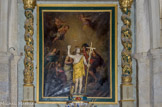 <center>L'église Saint Blaise</center> Tableau, le baptême de Jésus. Le cadre est daté du 18e siècle et le tableau du 19e siècle.