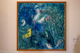 <center>L'Arche de Noé</center>1961-1966. Huile sur toile.
La représentation de cet épisode du Déluge est un thème classique dans la peinture occidentale. Mais pour la première fois, un artiste choisit de représenter l’intérieur de l’arche plutôt que sa construction ou le navire sous le déluge. Les eaux diluviennes semblent avoir envahi la toile baignée dans une atmosphère aquatique et vaporeuse. Animaux, femmes et enfants représentés dans une grande diversité d’attitudes et d’expressions, sont à l’abri à l’intérieur du navire. Noé étend le bras pour que la colombe prenne son envol par l’ouverture figurée au centre du tableau. Elle rapportera plus tard un rameau d’olivier, signe que les eaux se sont retirées de la terre.