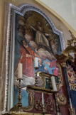 <center>Péone</center>Eglise Saint Arige et Saint Vincent de Saragosse. En bas, on aperçoit saint Pierre.