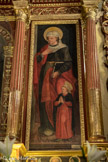 Saint-Sauveur-sur-Tinée <br>Polyptique de la Transfiguration, Guillaume Planeta, 1583. Sainte Anne avec Marie enfant.