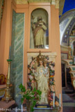 <center>Berghe supérieur</center> L’église Notre-Dame de la Merci. Statues de Notre-Dame de la Merci et de Saint Roch.
