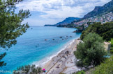 <center>Roquebrune-Cap-Martin.</center>Plage la Buse, séparée par la pointe de Cabbé de la plage le Golfe Bleu.