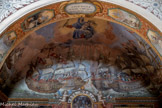 Chapelle des Trinitaires <br> Les peintures évoquent la bataille de Lépante, le 7 octobre 1571, par laquelle la flotte de la chrétienté, commandée par un Habsbourg, l'Archiduc Don Juan d'Autriche, défit et envoya par le fond la flotte turque. C'est au cours de cette bataille que Cervantès, embarqué comme matelot sur un navire espagnol, perdit sa main droite.