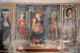 Saint-Dalmas-le-Selvage <br> La chapelle Sainte-Marguerite des Pénitents blancs. Sainte Marguerite, la Vierge à l’Enfant qui tient dans ses mains une hirondelle des rochers, saint Louis d’Anjou.