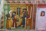 Chapelle Saint Maur. <br> Sébastien est armé chevalier par Dioclétien en recevant l'éperon.