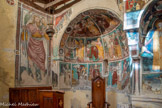 Auron. Chapelle Saint Erige dite d'Ariez <br> Chapelle de gauche, la Vie de Saint Denis(1451), en 12 scènes. Fresques à la détrempe du Maître de Luzernetta (près de Pignerol dans le Piémont).