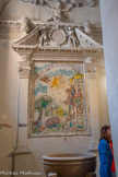 <center>Cathédrale Notre-Dame de la Nativité</center>Le le baptistère est orné de la célèbre mosaïque intitulée « Moïse sauvé des eaux », réalisée par Marc Chagall en 1979. Chagall a séjourné à Vence de 1950 à 1966, période durant laquelle il a créé la plupart de ses peintures bibliques. Bien des années après avoir quitté Vence, il est revenu exprimer sa gratitude en offrant cette magnifique mosaïque à la ville.