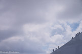 <center>Du Plan de l'Aiguille (altitude 2317 m) à l'Aiguille du Midi (altitude 3777 m).</center>