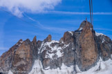 <center>De l'Aiguille du Midi (altitude 3777 m) à la Pointe Helbronner (altitude 3466 m).</center>Aiguille du Midi.