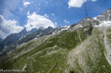 <center>De la Pointe Helbronner (3466 m) au Pavillon du Mont Fréty (2173 m).</center>