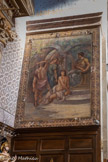 <center>Les Arcs sur Argens : L’église Saint Jean Baptiste.</center>Chapelle de Saint Sébastien. Guéri de ses blessures, Sébastien retourne au palais impérial quelques jours plus tard après la sagittation et sa guérison. Il reproche alors à Dioclétien et à Maximien Hercule leur attitude vis-à-vis des chrétiens. Mais, loin de se repentir, les deux souverains le font battre à coup de verges, jusqu'à ce que mort s'ensuive. Ces deux tableaux sont de Dieudonné Jacobs (1887-1967).