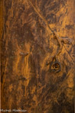 <center>La chapelle Sainte Roseline.</center>Vantaux de la niche. Bronze patiné. Diego Giacometti, 1973. Les poignées sont des roses.