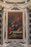 <center>Eglise abbatiale de St Pons</center>Groupe de saints (Saint Pons, saint Front, sainte Simplicie et saint Syagre), entourant le tombeau de saint Pons. Apparition du Christ dans les nuées. Saint Siagre est le 1er abbé, fondateur en 777 de l’abbaye.