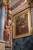 <center>Eglise ND de l'Annonciation. Chapelle Ste Rita.</center>Chapelle de Saint-Pierre. Statue de St André. A droite, Saint Jean l’Evangéliste, reconnaissable à son aigle.