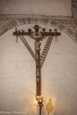 <center>Cathédrale Sainte-Eulalie-et-Sainte-Julie d'Elne</center>Croix de la passion dite « Impropères » (outrages faits au Christ) accrochée sur le mur du collatéral nord