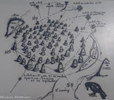 <center>Le jardin des 9 Damoiselles.</center>Une esthétique de l’énigme.
Le voyage dans le jardin des 9 Damoiselles a comme point de départ la consultation des oracles afin de commencer l’apprentissage de la maîtrise de soi par l’initiation au secret des lois régissant le fluide vital, le passage de celui-ci de la dimension métaphysique à la dimension physique. Au centre du jardin, une sphinge arrête le promeneur et lui proposé de réfléchir sur l’énigme de la vie.
Ce jardin poétique, philosophique et alchimique suit les principes du tantrisme, du taoïsme, du pythagorisme, de la cabale, du Yi Jing, de l’architecture naturelle, de la géomancie et de l’alphabet des arbres...
64 pierres rappellent ainsi les 8 trigrammes du Yi Jing avec les 8 vents et les 64 hexagrammes du Yi Jing.
Les 9 Damoiselles sont ainsi les gardiennes de la porte d’accès de Vaison-la-Romaine. Elles représentent les 9 muses du récit légendaire, mais aussi 9 poètes associés à 9 villes européennes de la culture, célébrées en l’an 3000.
Sur 9 pierres est en effet gravé en deux langues le texte d’un poète de chacune de ces villes. Autour du carré central sont venues s’implanter d’autres pierres, issues de villes de tous les continents : réelle ouverture aux autres et au monde du XXIe siècle.