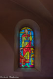 <center>Saint-Jean-en-Royans.</center>Eglise Saint-Jean. Les vitraux de l’église de Saint-Jean-en-Royans présentent les seize prophètes de la religion chrétienne : les quatre grands et les douze petits, accompagnés d’une de leurs citations. Les quatre grands prophètes sont Isaïe, Jérémie, Ezechiel, et Daniel (photo).