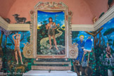 <center>Chapelle Saint-Jean-Baptiste</center>Au mur nord trône sur l’autel la toile centrale où l’on peut contempler Saint Jean Baptiste posé en retable, sous les traits du bon pasteur hérité des représentations d’Apollon. Petit détail, les lunettes de l’artiste sont peintes dans la composition. On y trouve aussi son nom : le M est l'oiseau rouge dans le ciel, en-dessous le O, puis le serpent pour le Y, quant au A, il est à droite, sous les moutons. A gauche, saint Sébastien, protecteur contre la peste (dans l'Iliade, Apollon, par ses flèches, envoie une pestilence contre les Achéens, d'où le martyre par sagittation). A droite, saint Luc, avec le boeuf, patron des peintres, qui est en train de préparer la toile devant recevoir la Vierge.