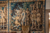 <center>Chambre de Tournon.</center>Tenture de l'histoire d'Ariane. Epicharis interrogée par Trébace.