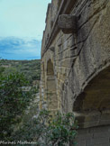 <center>Aqueduc d'Uzès à Nîmes. </center>Le pont du Gard.
