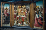 Triptyque
Messe de saint Grégoire ; volets : donateurs (volets peints par le peintre anonyme dit le franciscain de Korbach)
Westphalie, fin du XVe siècle. Peinture sur bois.