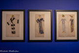<center>Paul Poiret, la mode est une fête</center>Victor Lhuer.
1876-1952.
Modèles peur Paul Poiret, vers 1910-1925.
Crayon graphite, aquarelle, gouache, encre noire, encre brune rehauts de blanc et échantillons de textile sur papier vélin.
Paris, muse des Arts décoratifs, dons de l’artiste