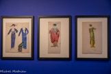 <center>Paul Poiret, la mode est une fête</center>Victor Lhuer.
1876-1952.
Modèles peur Paul Poiret, vers 1910-1925.
Crayon graphite, aquarelle, gouache, encre noire, encre brune rehauts de blanc et échantillons de textile sur papier vélin.
Paris, muse des Art» décoratifs, dons de l’artiste