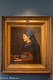 <center>Alsacienne. </center>Eugénie Henner en alsacienne tenant un panier de pommes
1869
Huile sur toile
Peint en Alsace en 1869 et exposé au Salon de 1870, soit un an avant L'Alsace. Elle attend, ce portrait représente Eugénie, la nièce du peintre coiffée d'un nœud bleu qui n'était pourtant pas porté dans le Sundgau mais en Basse-Alsace.