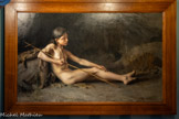 <center>Jean-Baptiste enfant</center>Emmanuel Michel Benner, dit Many Benner (1873-1965) 
1897
Huile sur toile
Many Benner a fréquenté les ateliers de Benjamin- Constant, Jules Lefebvre et Tony Robert-Fleury mais se disait volontiers élève de Jean-Jacques Henner qui était un ami de son père. Ainsi, le Jean-Baptiste enfant exposé au Salon de 1897 est marqué par l’influence de Henner, tant pour le contraste entre un fond sombre et un corps dans la lumière que pour le traitement réaliste de l’anatomie. Il a accompagné la création du musée Henner dont il a été le premier conservateur. Don Jean-Charles Benner.
