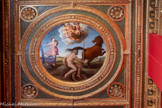 <center>Le fumoir </center>Plafond : Dispute de Minerve et de Neptune
Giuseppe PORTA (1520-1575)
Huile sur toile
XVIe siècle
