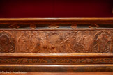 <center>La salle florentine </center>Panneau de cassone représentant un cortège nuptial, aussi appelé La Rencontre de Salomon et la reine de Saba.
Maestro dell’Anuciazione Campana (Giovanni di TOMMASINO CRIVELLI ?)
Bois, pastilla dorée et peinte XVe siècle