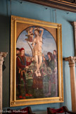 <center>La salle des sculptures</center>2. Le Martyre de saint Sébastien Girolamo da VICENZA
Vicence. Huile sur bois Fin du XVe siècle. <br>  4 Colonnes de type candélabre Lombardie. Pierre d’Istrie. Fin du XVe siècle.