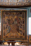 <center>La salle des sculptures</center>33 Bannière de procession : Sainte Catherine d’Alexandrie en gloire
Pietro di GIOVANNI D'AMBROGIO
Sienne
Toile de lin peinte. 1444.