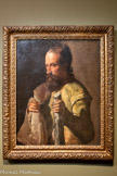 <center>Georges de La Tour Entre ombre et lumière</center>GEORGES DE LA TOUR (1593-1652
Saint Jacques le Mineur
Vers 1620 Huile sur toile
Musée Toulouse-Lautrec, Albi. <br>
Saint Jacques le Mineur fait partie de l'apostolado d'Albi peint par La Tour, à Paris ou en Lorraine, au début de sa carrière. Dans le goût des tronies du Nord, La Tour donne à l'apôtre les traits rustiques d'un homme du peuple visage marqué, barbe épaisse, pourpoint de peau tannée. Le travail presque calligraphique du pinceau est typique de ses premiers chefs-d'œuvre où un réalisme virtuose s'allie à une profonde spiritualité. Le regard de saint Jacques incarne cette foi intériorisée que La Tour parvient