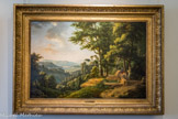 <center>Musée Marmottan Monet.</center> ALEXANDRE-HYACINTHE DUNOUY 1757-1841. J.J. Rousseau méditant dans les parc de Rochecardon, près de Lyon. Huile sur toile.