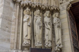 <center>Portail sainte Anne.</center>A gauche,  Élie, la veuve de Sarepta, Salomon et saint Pierre.
