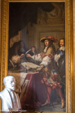 <center>SALON DES MESSAGERS D'ÉTAT </center> Louis XIV signant les ordonnances constitutives de la marine française, par Alexandre Jean-Baptiste Hesse.