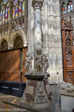 <center>Monument de cœur. </center>François II, 1544 - 1560, roi de France de 1559 à 1560.
A l'origine, la colonne supportait un vase contenant le cœur du roi.
Provenance : Paris, église des Célestins. A Saint-Denis en 1818. Par le Primatice, 1572, marbre. Sur l’entablement se tiennent trois petits génies, sculptés par Germain Pilon ou Ponce Jacquiau. La colonne ornée de flammes, allusion à la colonne de feu du Désert, avait, au sommet, le coeur du Roi enfermé dans un vase d’argent, fondu à la Révolution.