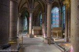 <center> Basilique Saint Denis. </center>Le déambulatoire et ses chapelles rayonnantes.