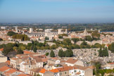 <center>Arles : Luma.</center>De gauche à droite : le clocher du collège Saint Charles, les deux tours des arènes, l'ancien château d'eau de l'Hauture,  le clocher de l'église Saint Julien, le clocher de Notre-Dame de la Major.