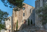 <center>L'Abbaye de Montmajour</center>Entrée de l'abbatiale.
En 1791 les bâtiments furent vendus comme biens nationaux. En partie acquis par la Ville d'Arles, l'ensemble a été classé monument historique en 1840 grâce à l'action de Prosper Mérimée. Restaurée en 1872 par Henri Revoil, architecte des monuments historiques, l'abbaye appartient depuis 1943 à l'État. En 1981, elle a été inscrite au patrimoine mondial par l'Unesco, en même temps que les monuments romains et romans de la ville d'Arles.