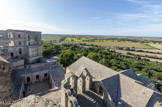 <center>Le monastère Saint-Maur et l'abbatiale</center>Vue de la tour Pons de l'Orme.