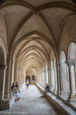<center>Cloitre de St Trophime</center>La galerie occidentale est datée du milieu du XVe siècle. Elle comprend sept travées séparées par des piliers identiques. Le programme iconographique est peu logique.