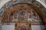 Chapelle des Trinitaires <br> Chapelle Notre Dame de la Conception. Fresques de la vie de la Vierge : à gauche, présentation au temple, au centre, sa naissance, à droite son baptême.
